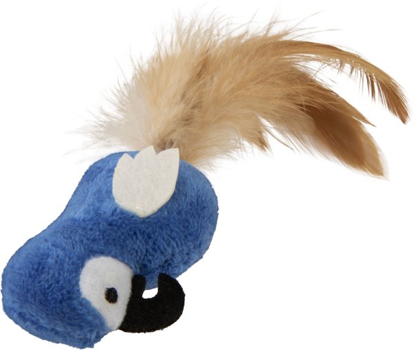 Show full view: SmartyKat Instincts Chatty Chirp Plush HappyNip Silvervine & Catnip Bird Electronic Sound Cat Toy slide 5 of 8