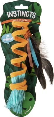 Show full view: SmartyKat Instincts Crazy Coil Springy Cat Toy with Fringe & Detachable Feather Cat Toy slide 2 of 7