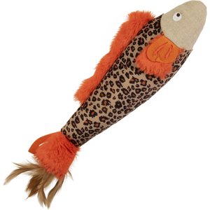 SmartyKat Instincts Fin Frenzy Crinkle Plush Kicker with HappyNip Silvervine & Catnip Cat Toy