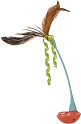 SmartyKat Instincts Rowdy Rocker Self-Righting Wand with Feathers & Ribbons Cat Toy
