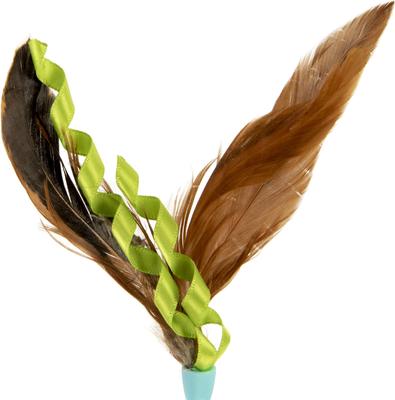 Show full view: SmartyKat Instincts Rowdy Rocker Self-Righting Wand with Feathers & Ribbons Cat Toy slide 5 of 8
