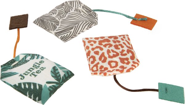 SmartyKat Instincts Tricky Tea HappyNip Silvervine & Catnip Filled Toss & Bat Cat Toys, 3-pack