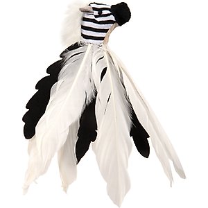 SmartyKat Instincts Zingy Zebra Feathered Toss & Chase with HappyNip Silvervine & Catnip Cat Toy