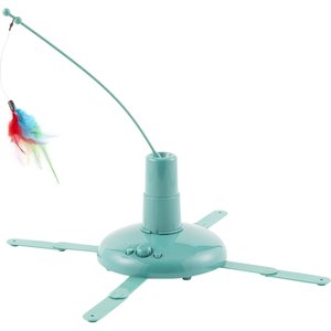 SmartyKat Loco Motion Electronic Motion Teaser Wand Cat Toy, Blue