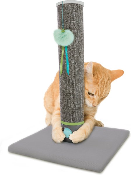 SmartyKat Playful Post Carpet Cat Scratching Post with Track Toy Base