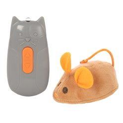 SmartyKat Race 'N Chase Electronic Remote Control Mouse Cat Toy, Orange, Medium