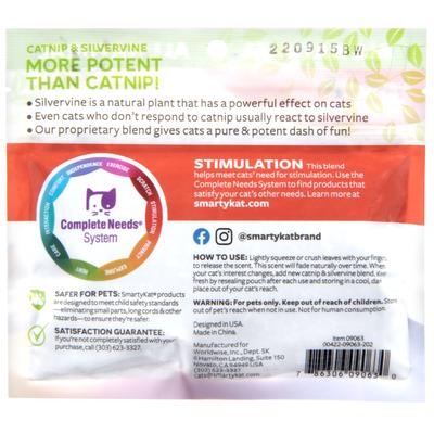 Show full view: SmartyKat Silvervine Cat Attractant Catnip, 0.5-oz pouch slide 4 of 9