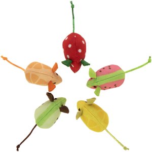 SmartyKat Skitter Slices Plush Cat Toy with Catnip, 5 count
