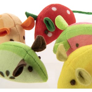 SmartyKat Skitter Slices Plush Cat Toy with Catnip, 5 count
