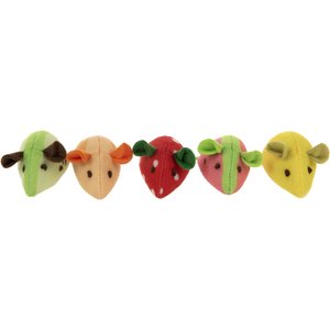 SmartyKat Skitter Slices Plush Cat Toy with Catnip, 5 count