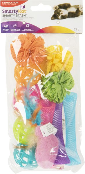 Show full view: SmartyKat Smarty Stash Variety Pack Cat Toys, 13 count slide 7 of 10