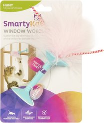 SmartyKat Window Wobbler 2 in 1 Suction Cup Window & Floor Cat Toy, Turquoise, Medium