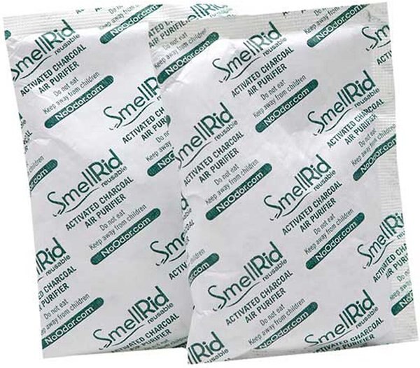 SMELLRID Reusable Activated Charcoal Odor Eliminator & Air Purifier Pads, Large