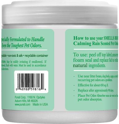 Show full view: Smells Begone Calming Rain Pet Odor Absorbing Solid Gel, 15-fl oz jar slide 2 of 3