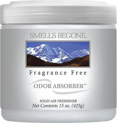 Show full view: Smells Begone Fragrance Free Odor Absorbing Solid Gel, 15-fl oz jar, 2 count slide 1 of 3