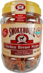 Smokehouse Chicken Breast Strips Dog Treats, 20-oz tub