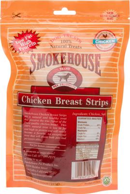 Show full view: Smokehouse Chicken Breast Strips Dog Treats, 8-oz bag slide 3 of 7