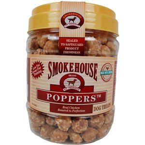 Smokehouse Chicken Poppers Dog Treats, 1-lb jar