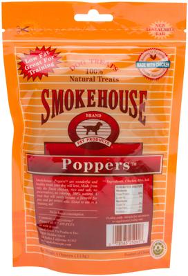 Show full view: Smokehouse Chicken Poppers Dog Treats, 4-oz bag slide 3 of 7