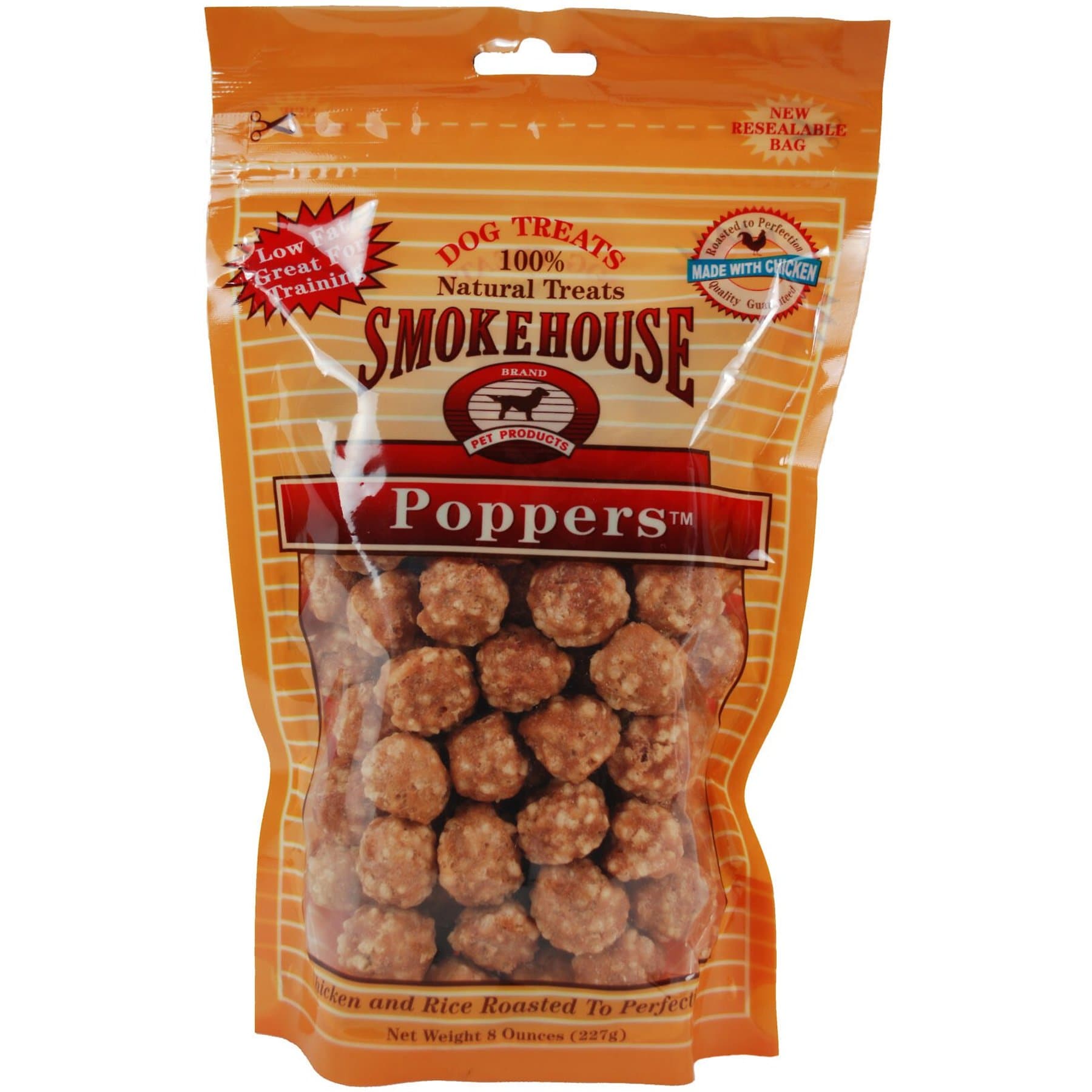 Smokehouse Chicken Poppers Dog Treats, 8-oz bag