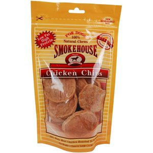 Smokehouse Large Chicken Chips Dog Treats, 4-oz bag