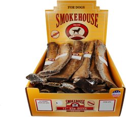 Smokehouse USA 12" Rib Bone Dog Treats, 24 count