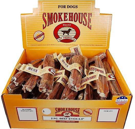 Show full view: Smokehouse USA 6.5" Steer Pizzle Dog Treats, 2 pack, case of 50 slide 1 of 6