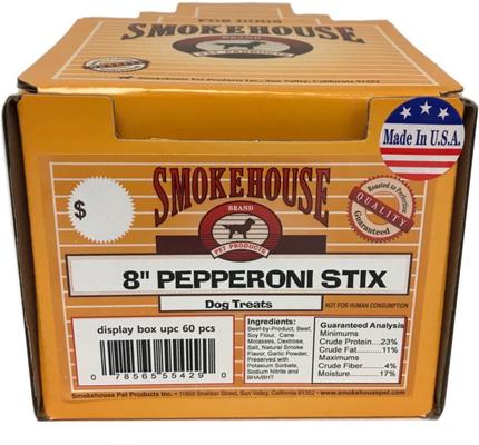 Show full view: Smokehouse USA 8" Pepperoni Stix Dog Treats, 60 count slide 3 of 7