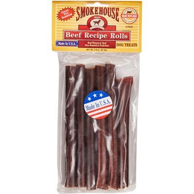 Smokehouse Smokehouse USA Beef Recipe Rolls Dog Treats, Beef recipe rolls, 6 pack