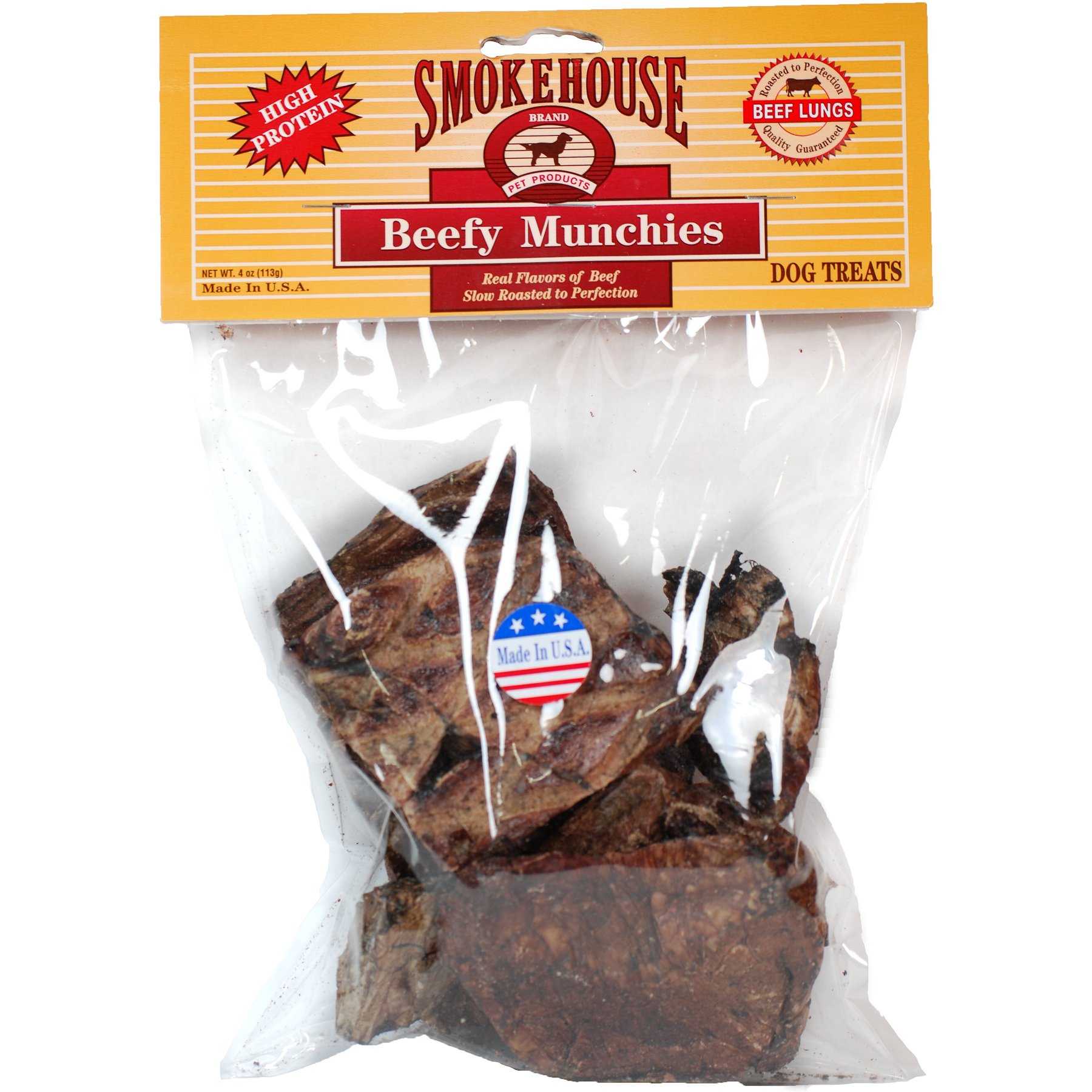 Smokehouse USA Beefy Munchies Dog Treats, 4-oz bag