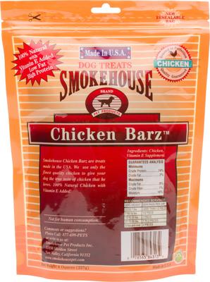 Show full view: Smokehouse USA Chicken Barz Dog Treats, 8-oz bag slide 3 of 7