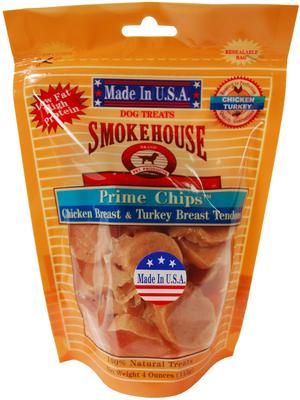 Smokehouse USA Chicken Breast & Turkey Breast Tendons Prime Chips Dog Treats