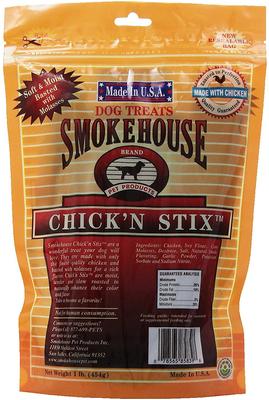 Show full view: Smokehouse USA Chick'n Stix Dog Treats, 8-oz bag slide 3 of 6