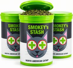 Smokey's Stash OG Puss Pop Top Catnip for Cats, 3-oz can, 3 count slide 1 of 6