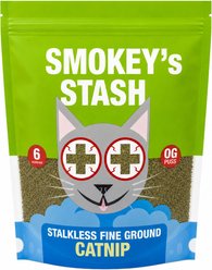 Smokey's Stash Premium Stalkless Ground Bulk Catnip for Cats, 6-oz bag