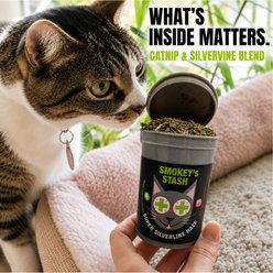 Smokey's Stash Silvervine Blend & Haze Potent Catnip for Cats, 1-oz can slide 2 of 5