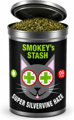 Smokey's Stash Silvervine Blend & Haze Potent Catnip for Cats, 1-oz can