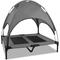 Show in main carousel: SMONTER Elevated Outdoor Canopy Dog Bed, Grey, Large slide 1 of 9