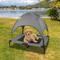 Show in main carousel: SMONTER Elevated Outdoor Canopy Dog Bed, Grey, Large slide 8 of 9