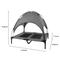 Show in main carousel: SMONTER Elevated Outdoor Canopy Dog Bed, Grey, Large slide 6 of 9