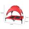 Show in main carousel: SMONTER Elevated Outdoor Canopy Dog Bed, Red, Large slide 6 of 9