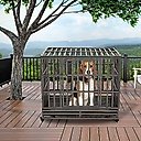 SMONTER Heavy Duty I Shape Dog Crate & Playpen, 42-in