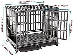 SMONTER Heavy Duty I Shape Dog Crate & Playpen, 42-in slide 2 of 7