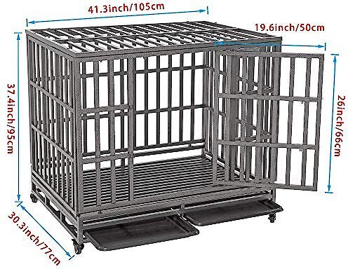 Show full view: SMONTER Heavy Duty I Shape Dog Crate & Playpen, 42-in slide 2 of 8