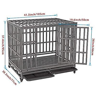 Show full view: SMONTER Heavy Duty I Shape Dog Crate & Playpen, 42-in slide 2 of 8
