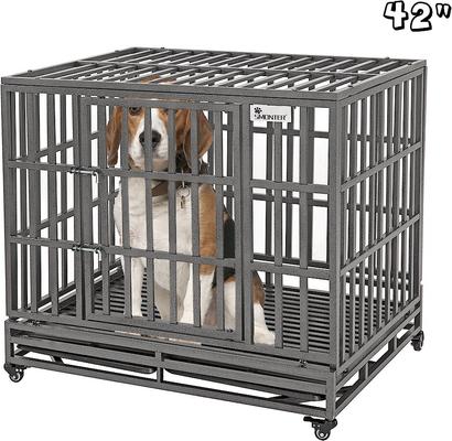 Show full view: SMONTER Heavy Duty I Shape Dog Crate & Playpen, 42-in slide 3 of 8