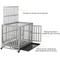 Show in main carousel: SMONTER Heavy Duty I Shape Dog Crate, Silver, 38-in slide 6 of 9