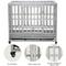 Show in main carousel: SMONTER Heavy Duty I Shape Dog Crate, Silver, 38-in slide 7 of 9