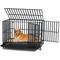 Show in main carousel: SMONTER Heavy Duty Metal 3-Door Hard Sided Dog Crate, Black/Dark Silver, X-Large: 48 inch slide 1 of 8