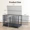 Show in main carousel: SMONTER Heavy Duty Metal 3-Door Hard Sided Dog Crate, Black/Dark Silver, X-Large: 48 inch slide 6 of 8